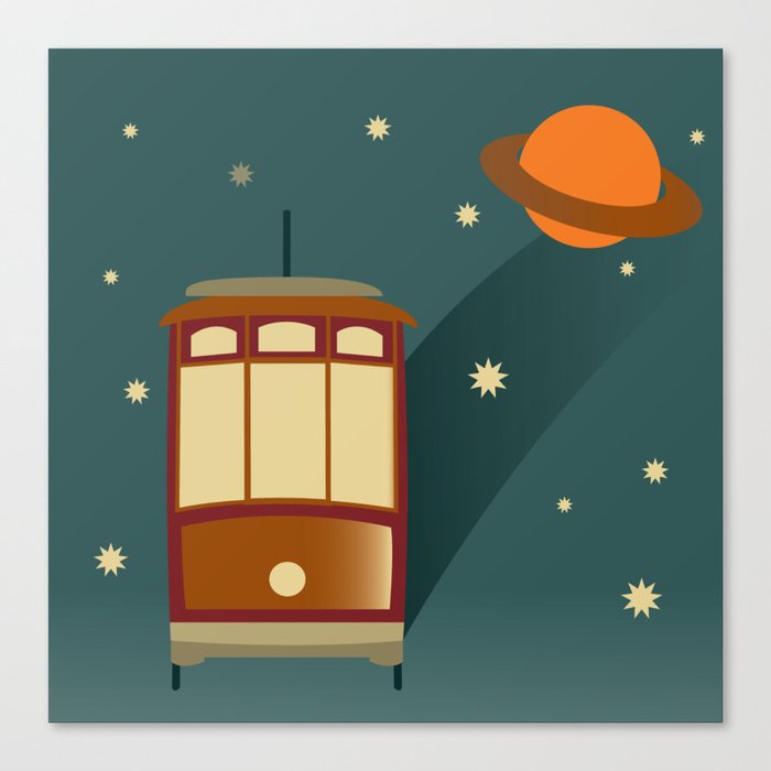 Trolley in Space Canvas Print