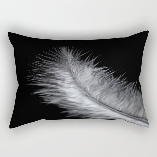feather in white Rectangular Pillow