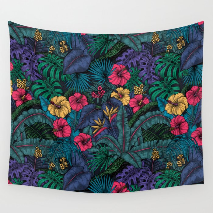 Tropical garden Wall Tapestry