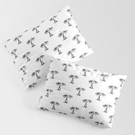 Black Palm Trees Pattern Pillow Sham