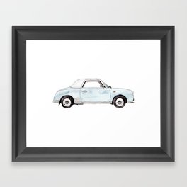 Light blue car Framed Art Print