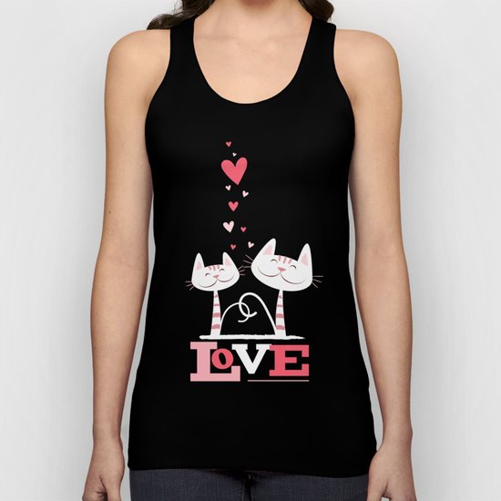 2 Cats in Love Unisex Tank Top