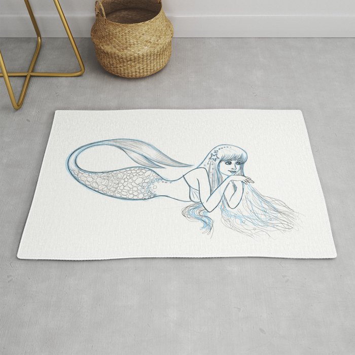 Mermaid Sketch Rug