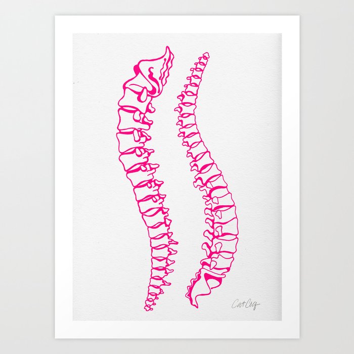 Pink Vertebrae Art Print