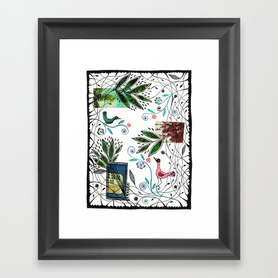 Through the jungle web Framed Art Print