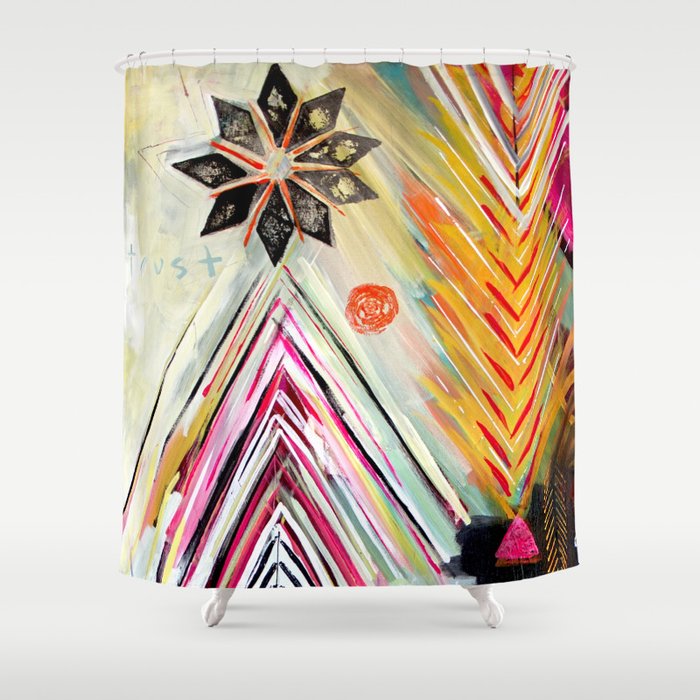 True North Original Painting By Flora Bowley Shower Curtain By