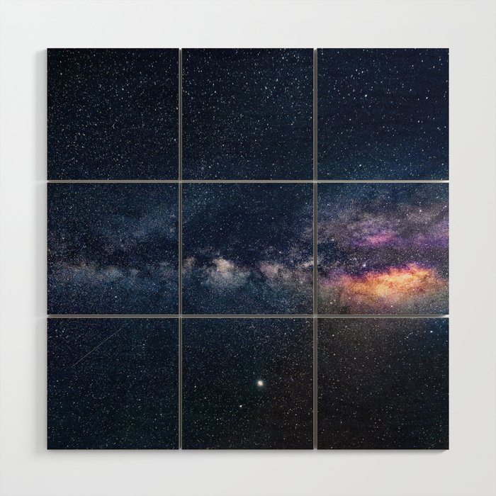 The Milky Way Space Nebula Wood Wall Art