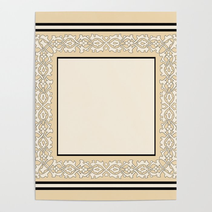 Oriental rug beige Poster