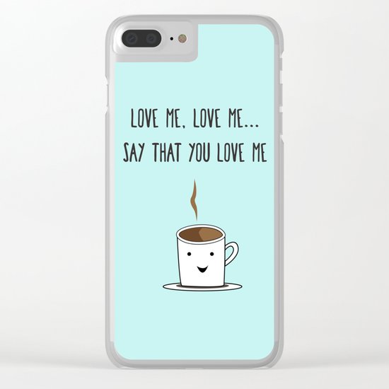 Coffee Love Clear iPhone Case
