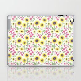 Sunflowers N' Roses - white Laptop & iPad Skin