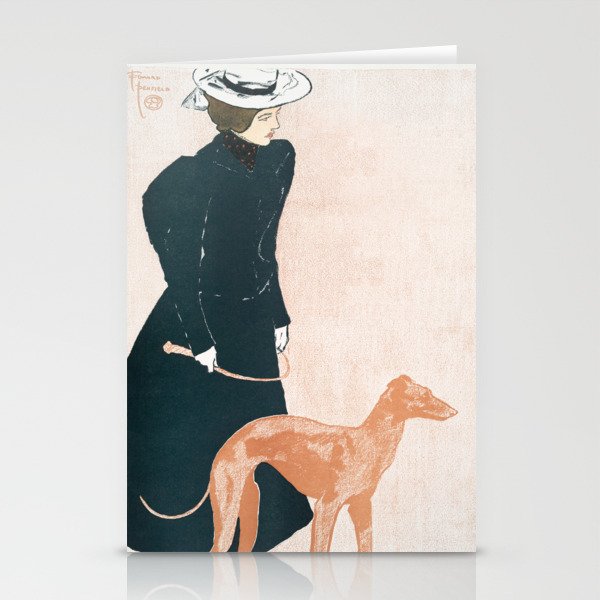 Penfield Woman with Greyhound Stationery Cards