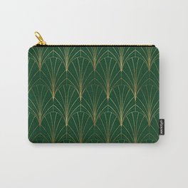 Art Deco Waterfalls // Emerald Green Carry-All Pouch