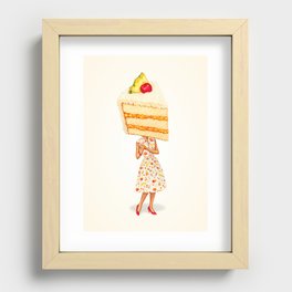 Cake Head Pin-up: Tropical Fruit Recessed Framed Print
