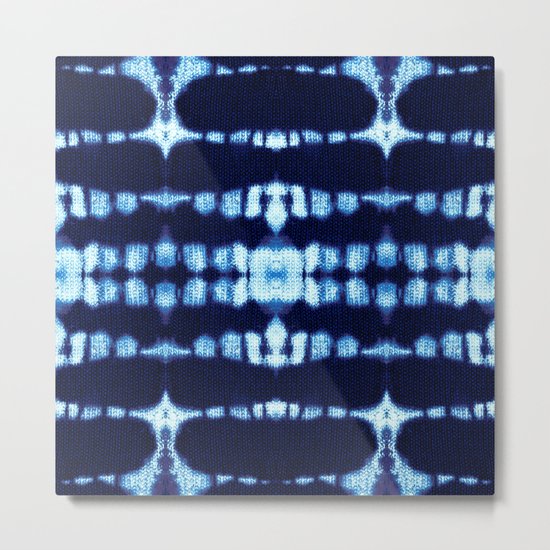 Tie-Dye Boho Knit Metal Print