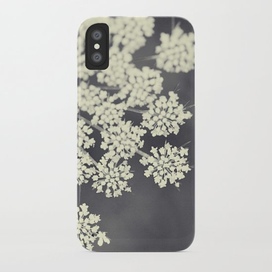 Black and White Queen Annes Lace iPhone Case
