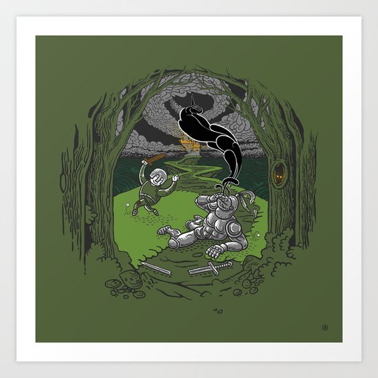 Happy Knight Art Print