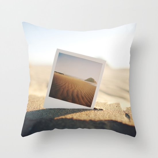 Morro Bay Polaroid Throw Pillow