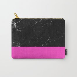 Pink Meets Black Marble #1 #decor #art #society6 Carry-All Pouch