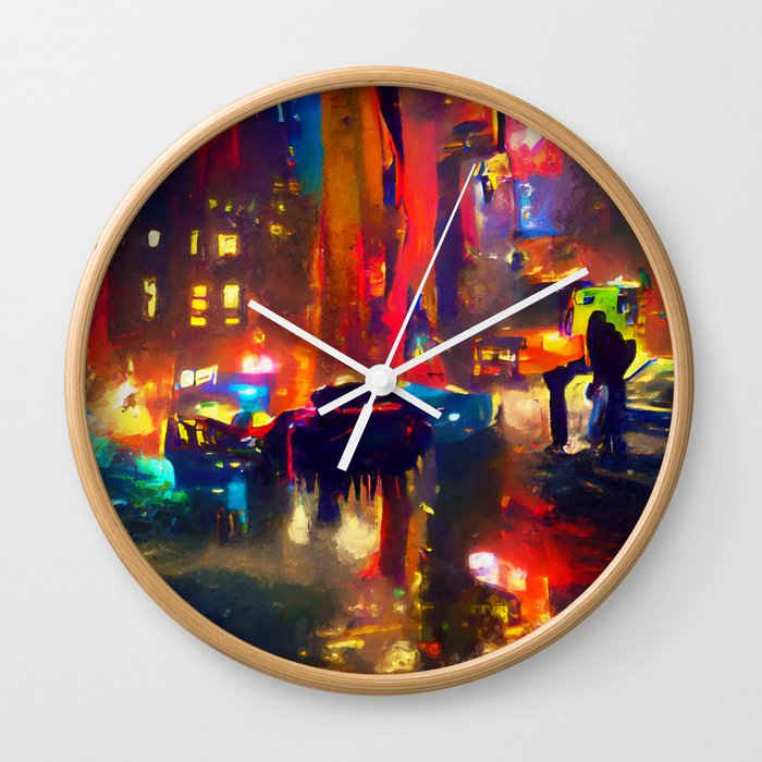 Nights of New York City Wall Clock