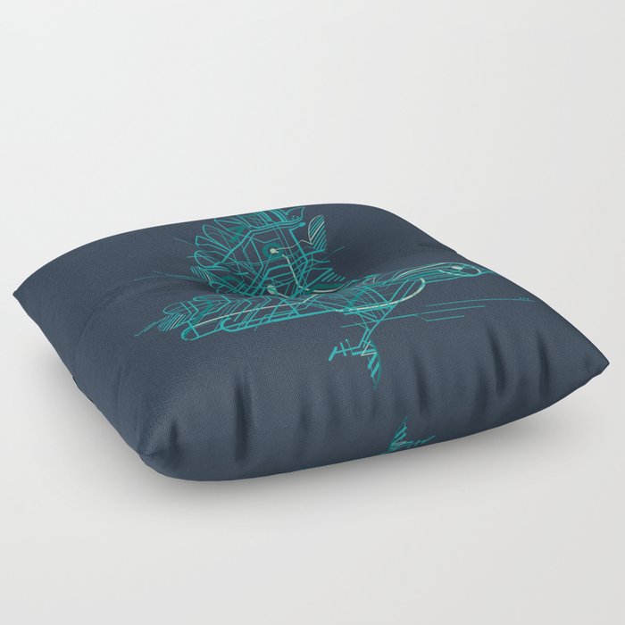 Wind-Up Bird Floor Pillow