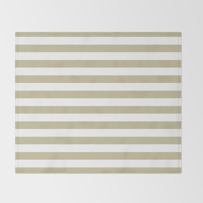 Taupe Stripes Throw Blanket by lovelylifestyle Society6