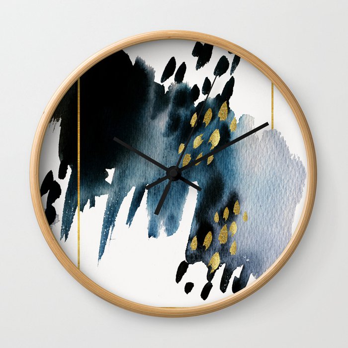 Dark Abstract Wall Clock