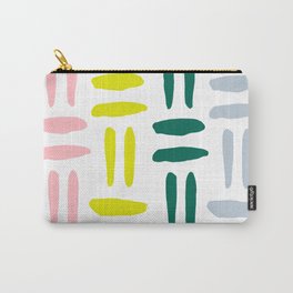 Spring Hatches No 02 Carry-All Pouch | Graphicdesign, Thicklines, Skyblue, Bold, Boldcolor, Whitebackground, Navy, Springcolors, Indigo, Lines 