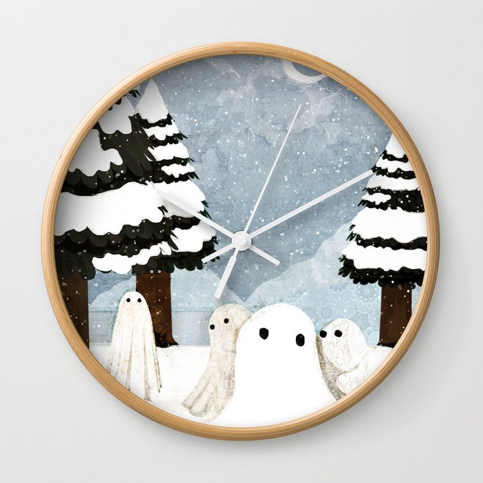 Snow Ghost Wall Clock
