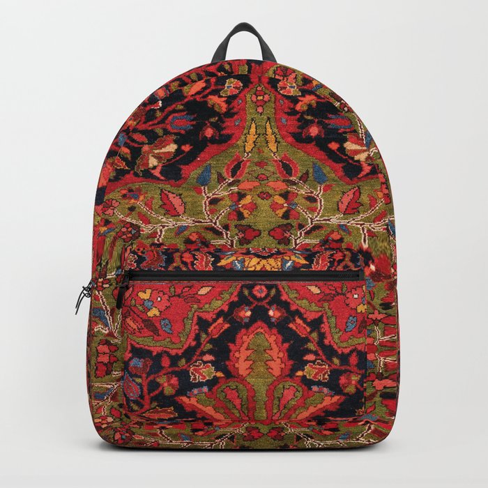 Antique Ferahan Persian Rug, Elegant Colorful Ornate Vintage Kilim Carpet Backpack