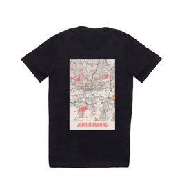 Johannesburg city map T Shirt