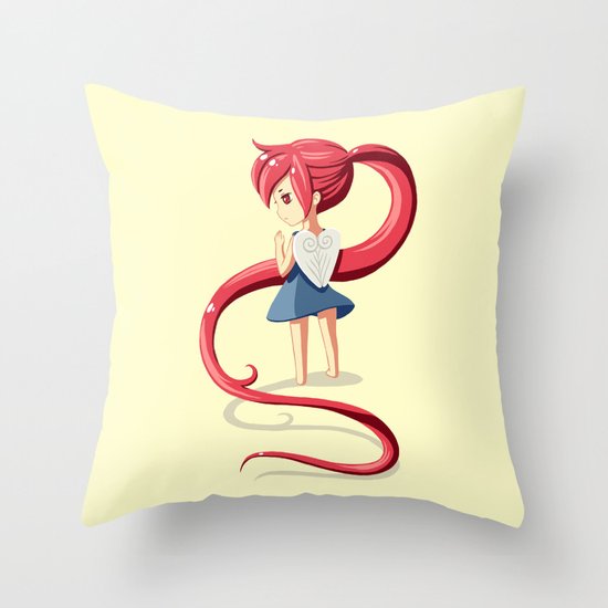 Ponytail Throw Pillow