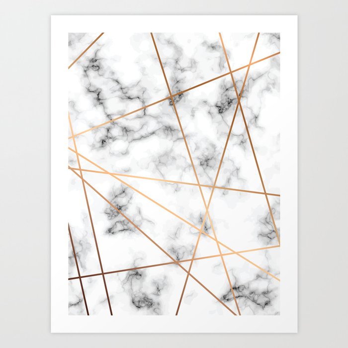 Marble Geometry 051 Art Print