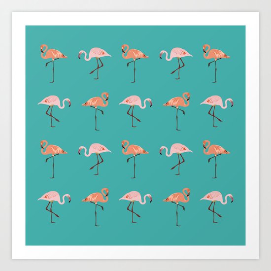 Flamingo Party Art Print