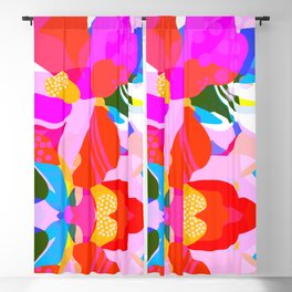 Abstract Florals I Blackout Curtain