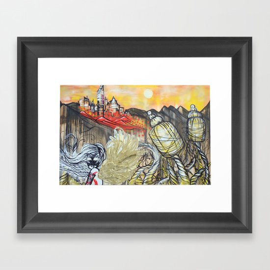 Porn City Masquerade Framed Art Print