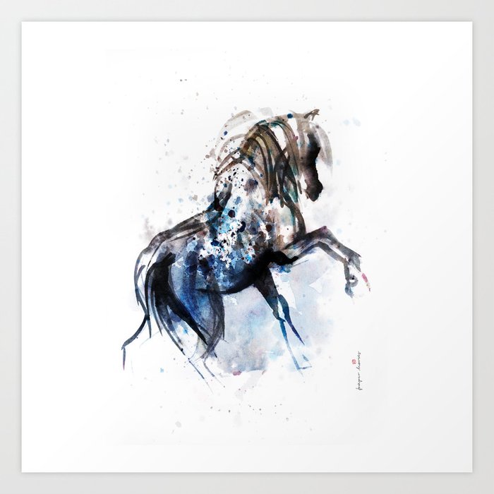 Horse (Bachelor Colorful) Art Print