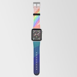 XOX, pink blue landscape, rainbow e sun, Graphic design Apple Watch Band
