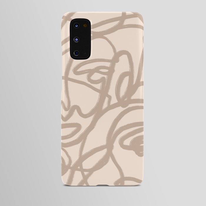 Figures Abstract Face Pattern Boho Earthy Android Case