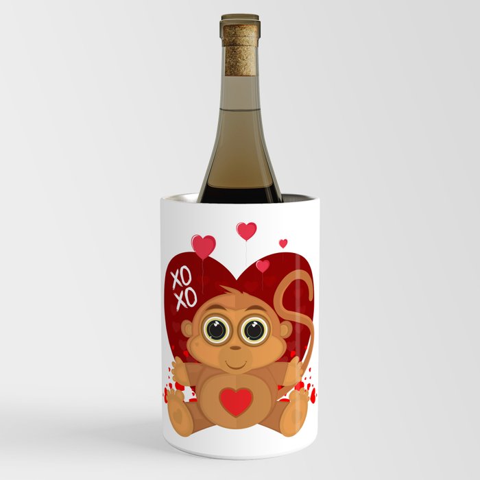 Valentine's Day Monkey Wine Chiller