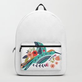Floral Bird illustration Backpack | Wildlife, Illustration, Nature, Abstract, Drawing, Birds, Photo, Birdwatch, Color, Flowers 