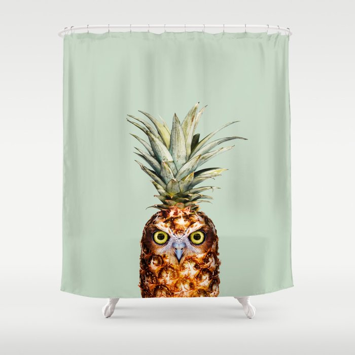 PINEAPPLE OWL Shower Curtain