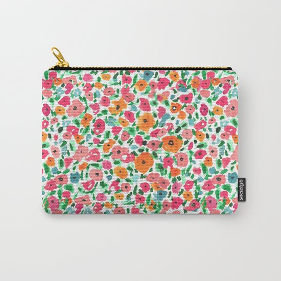 Watercolor Floral Carry-All Pouch