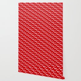 Red Hearts Pattern Wallpaper