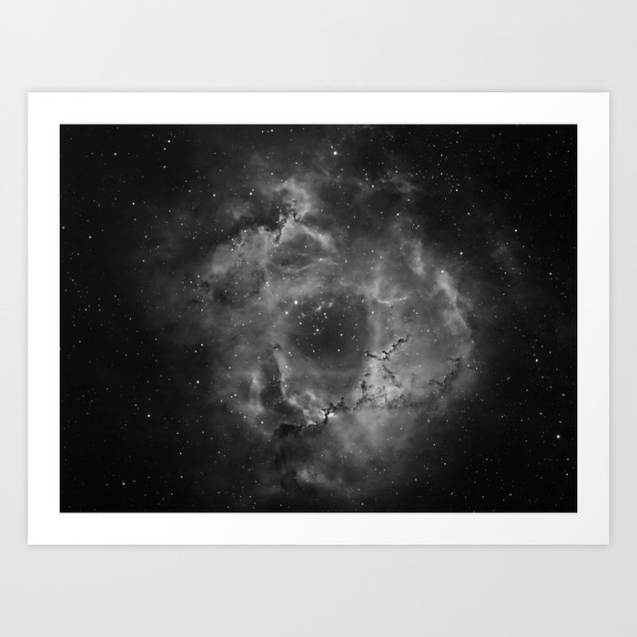 Stars and Space Dust B&W Art Print