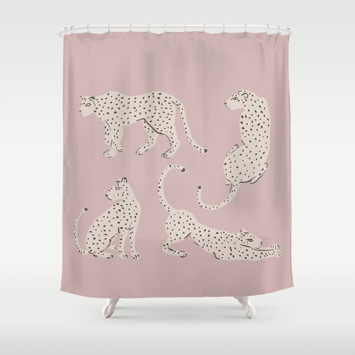Leopard Block Party Pink Shower Curtain By Megangalante Society6