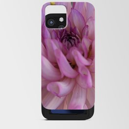 Purple and White Dahlia iPhone Card Case