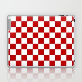 Checkerboard Pattern - red Laptop Skin