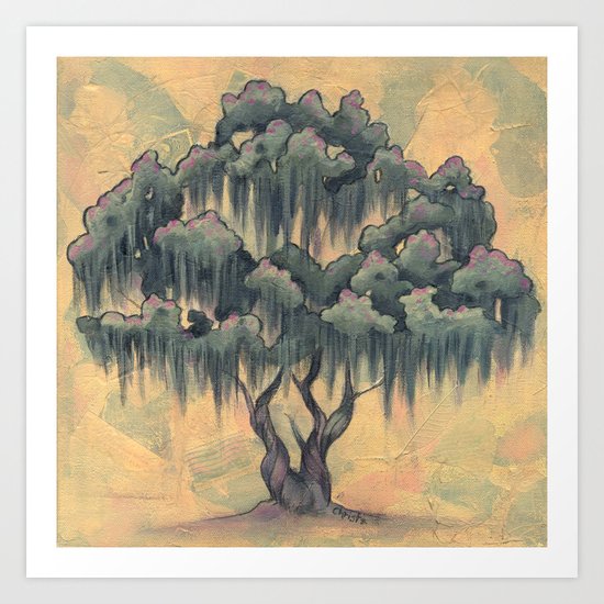 Crepe Myrtle Tree in Bloom Art Print