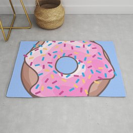 Pink Strawberry Donut Rug | Teen, Graphicdesign, Donuts, Pink, Dunkin, American, Girly, Donut, Sprinkles, Sweets 
