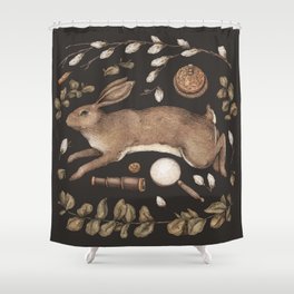 Rabbit's Garden Collection Shower Curtain